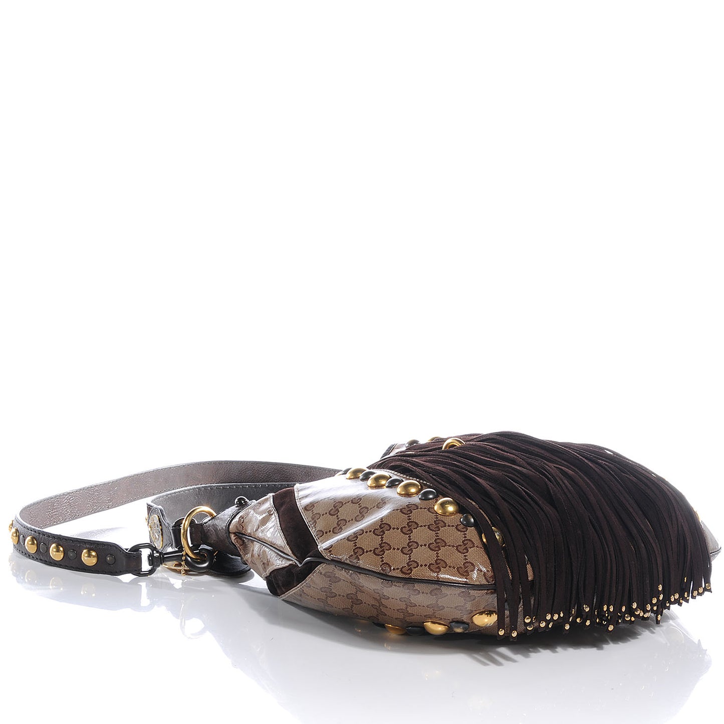 Crystal Monogram Fringe Babouska Hobo