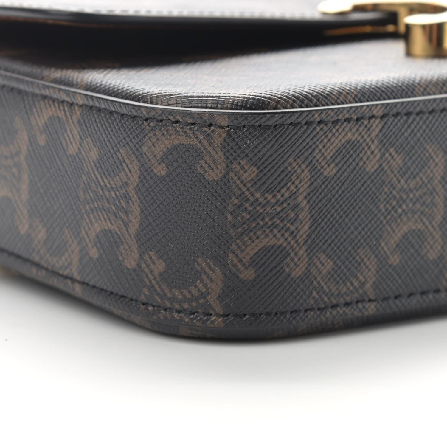 Celine Triomphe Canvas Chain Shoulder Bag Tan 10 of 13