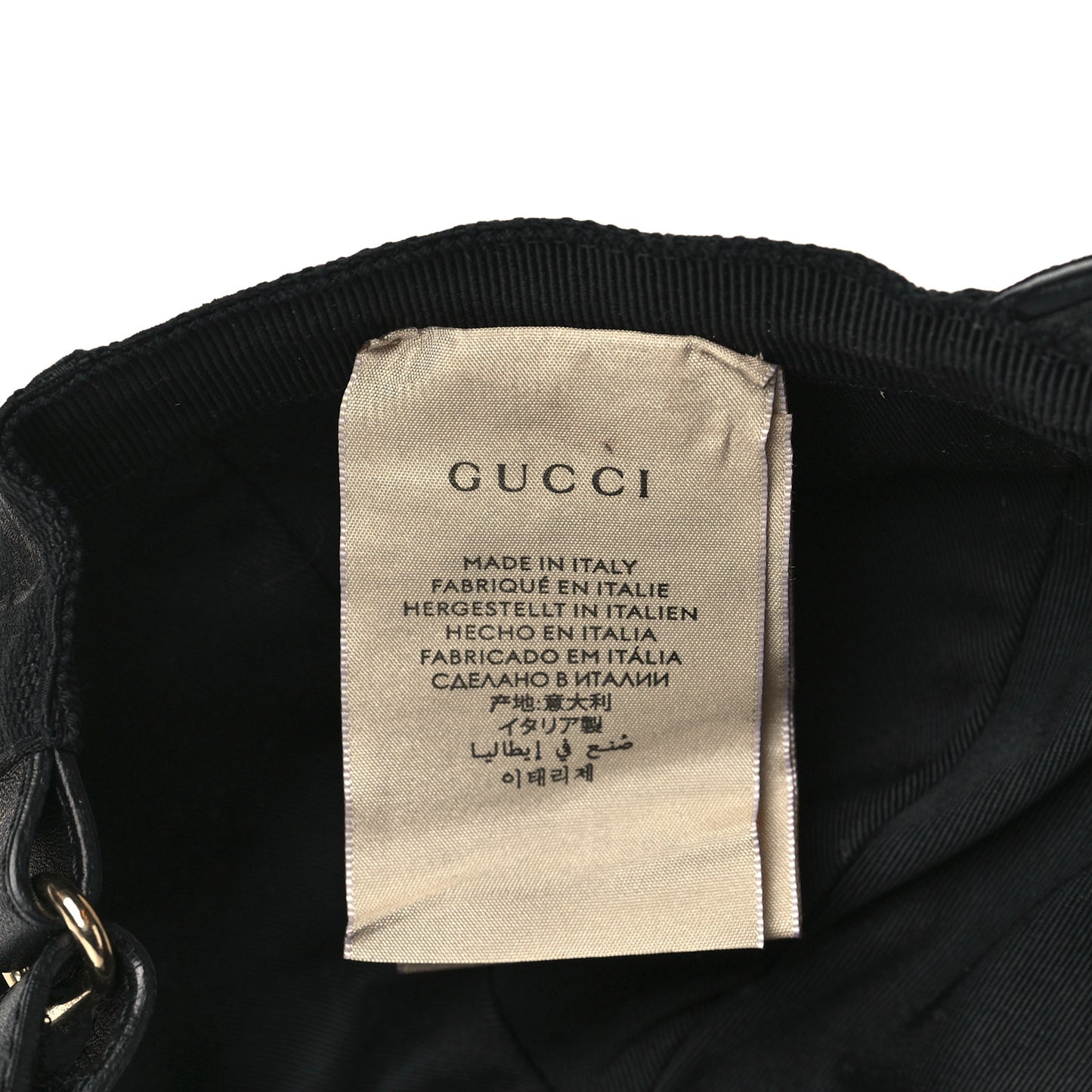 Monogram Web Baseball Hat M Black