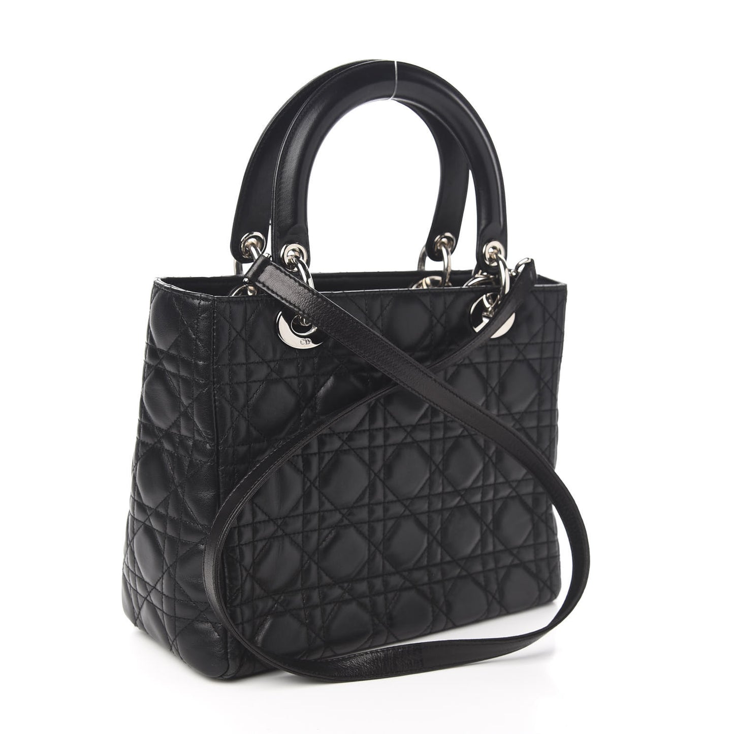 Lambskin Cannage Medium Lady Dior Black