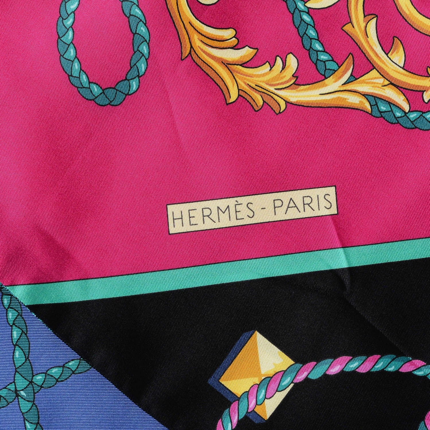 Hermes Silk Les Cles Maxi Twilly 4 of 5