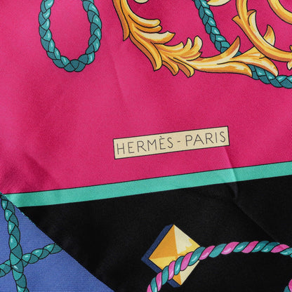 Hermes Silk Les Cles Maxi Twilly 4 of 5