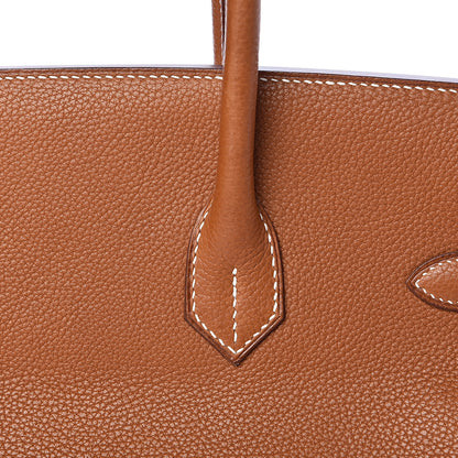Hermes Natural Barenia Faubourg Birkin 35 Fauve 38 of 46