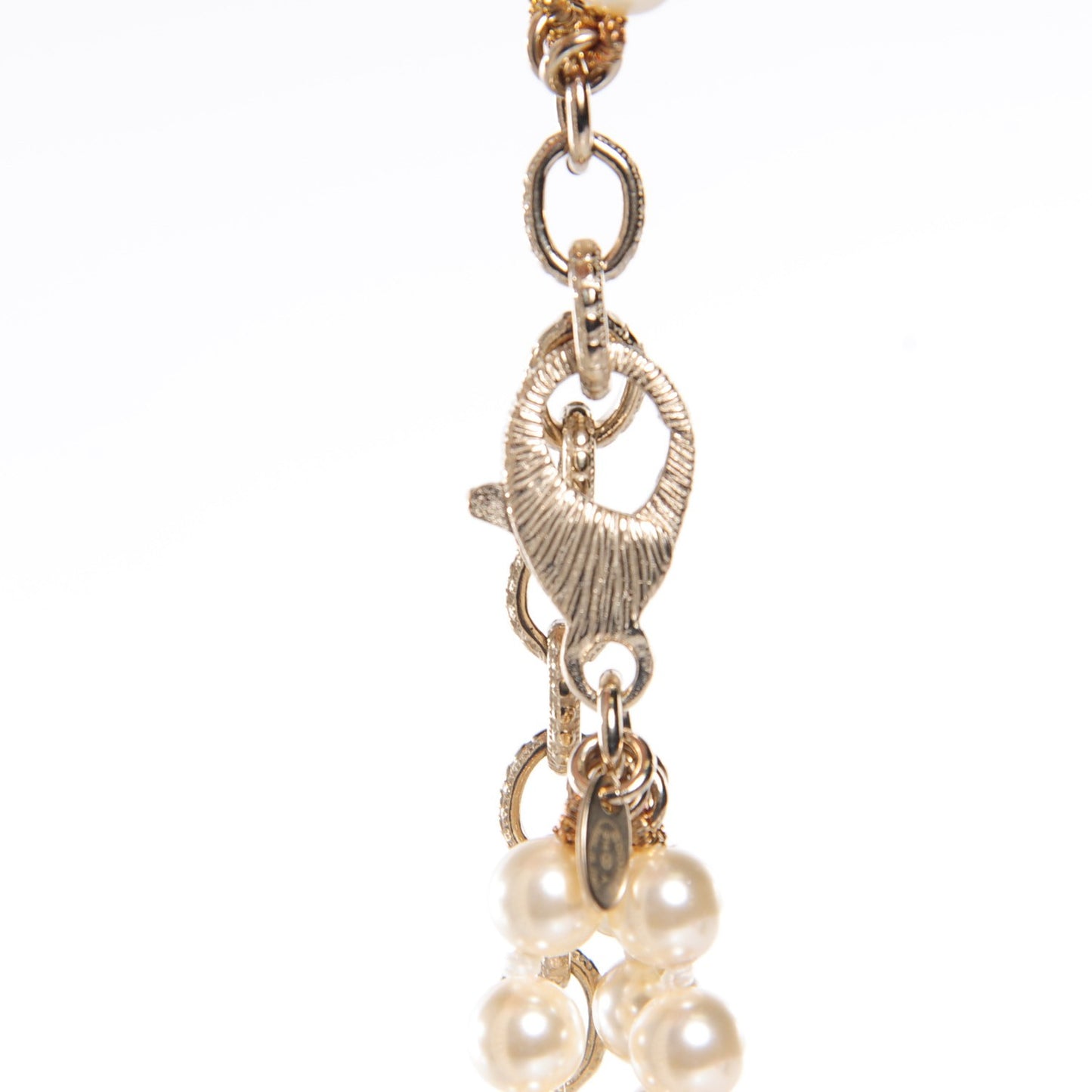 Pearl Multistrand CC Long Necklace Gold
