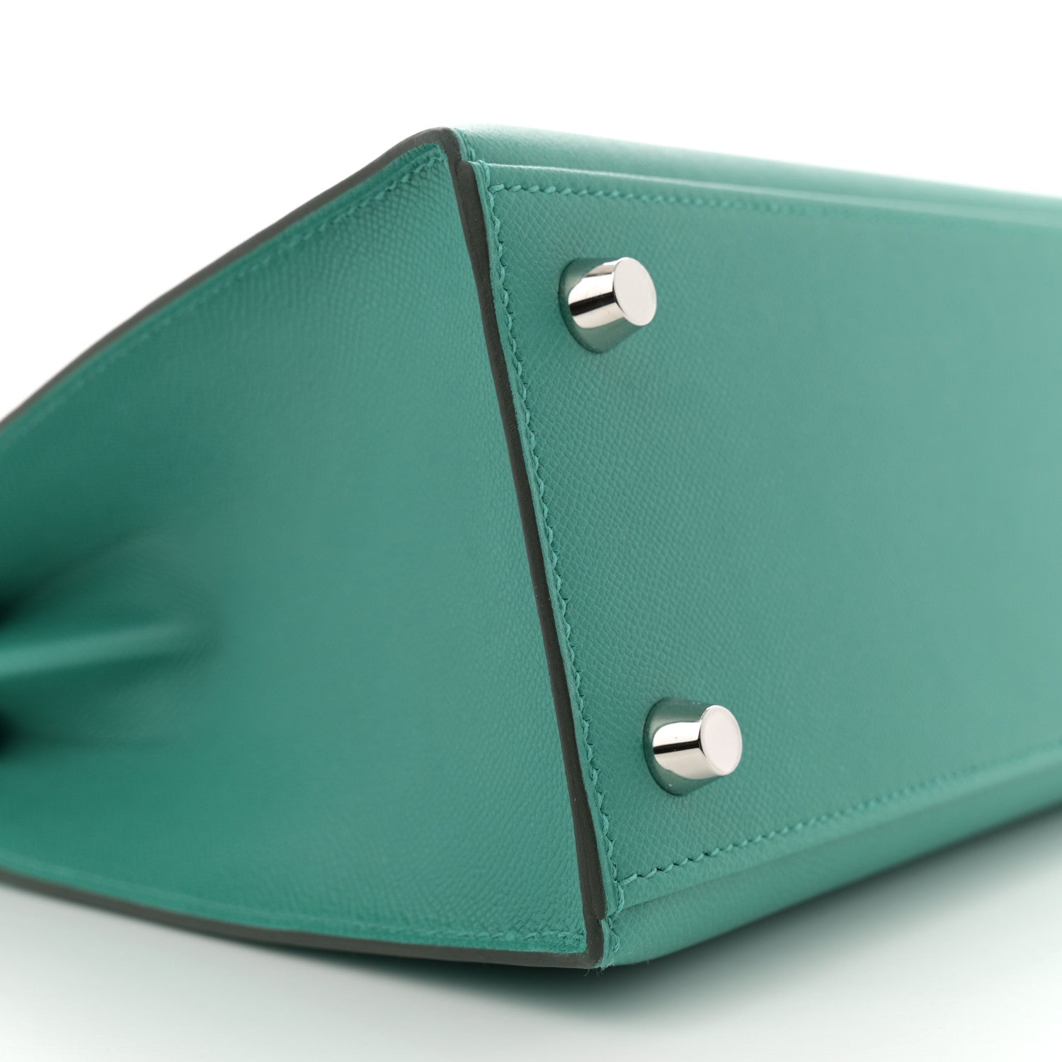 Hermes Madame Calfskin Matte Alligator Kelly Sellier Touch 25 Vert Verone Vert Jade 9 of 11