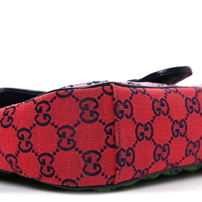 Gucci Monogram Multicolor Matelasse Diagonal Small GG Marmont Shoulder Bag Light Blue Pink Blue Green Red 9 of 10