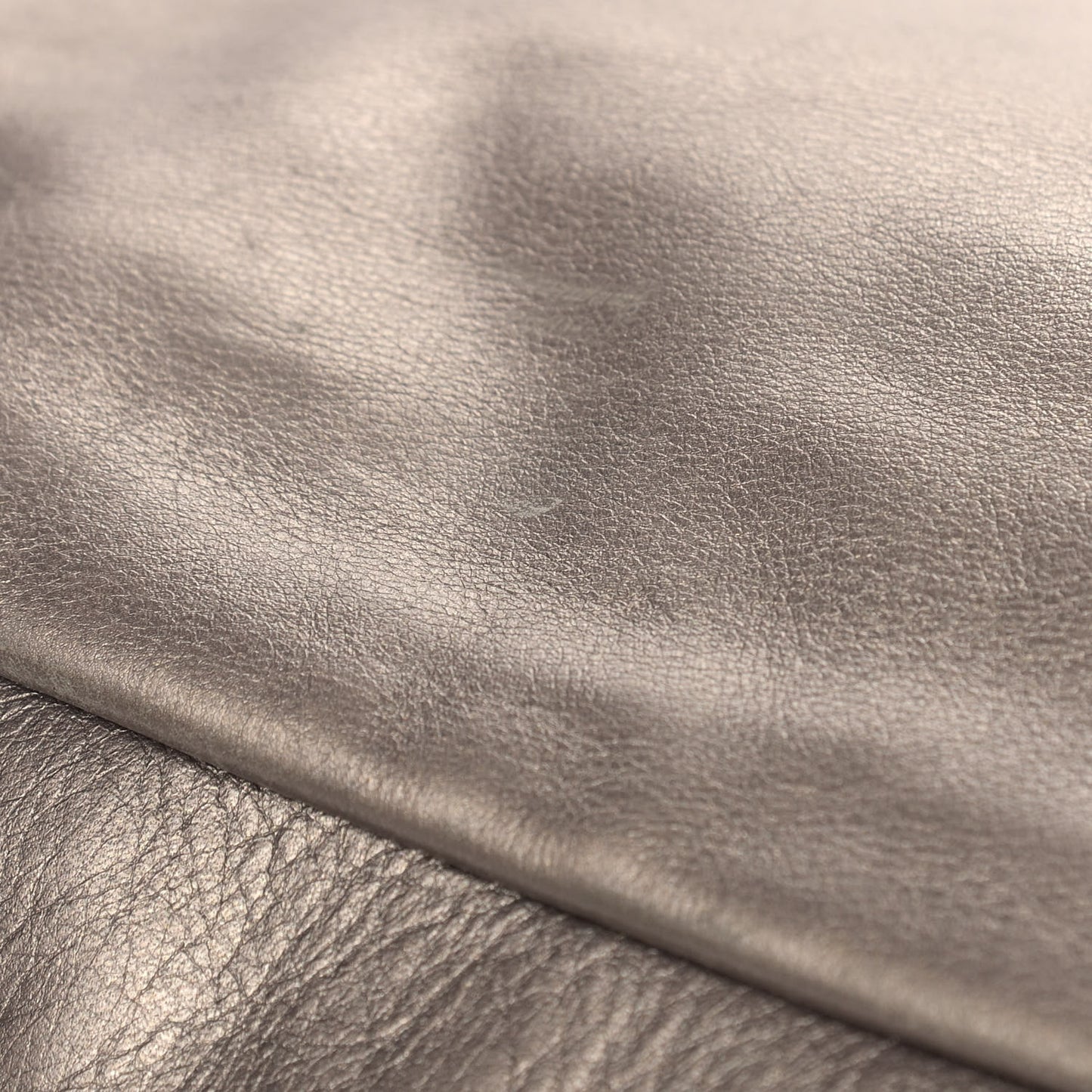 Metallic Soft Calfskin Two Pocket Hobo Fumo Mordore