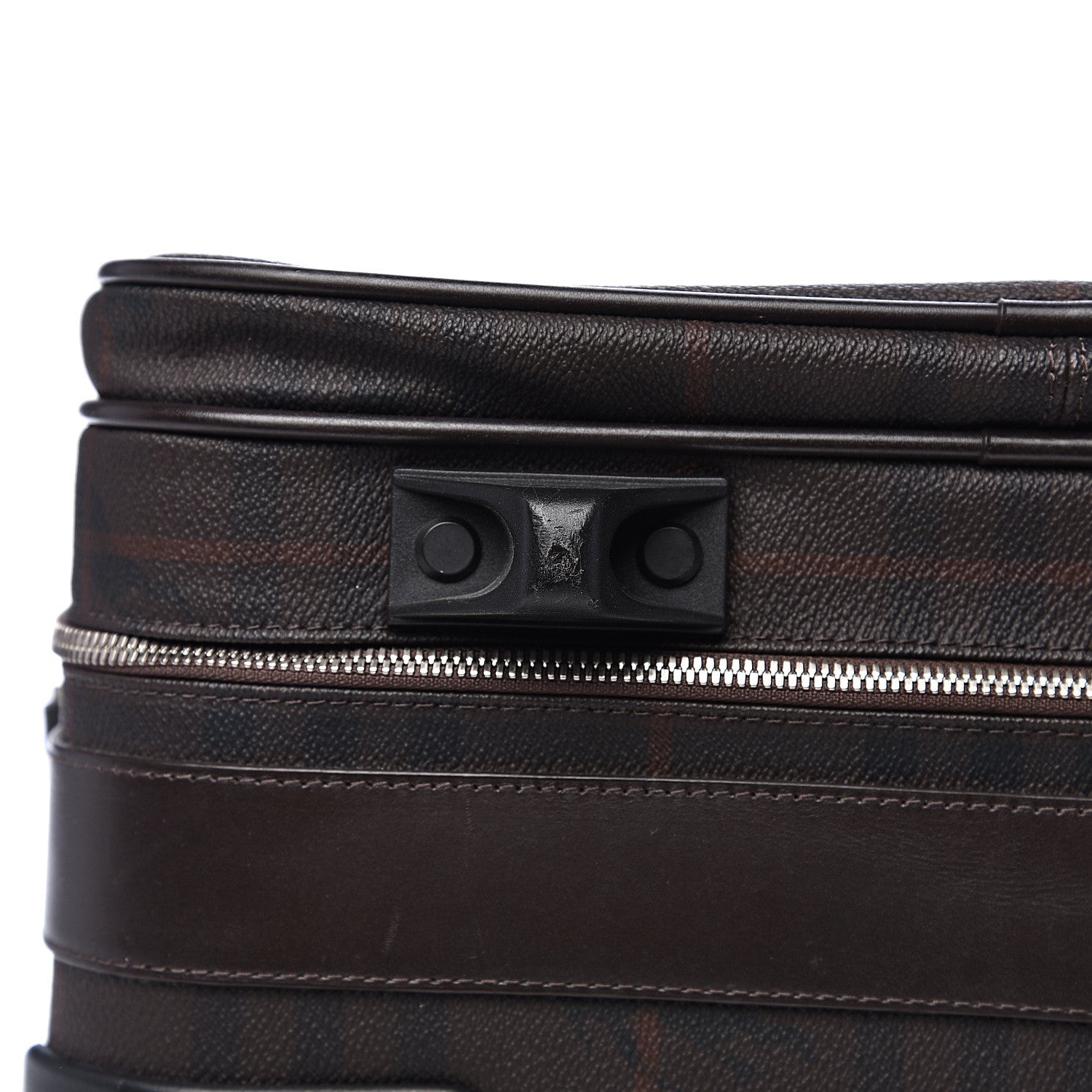 Burberry Smoked Haymarket Check Carry-On Suitcase Chocolate 13 of 15