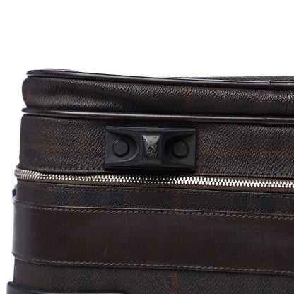 Burberry Smoked Haymarket Check Carry-On Suitcase Chocolate 13 of 15