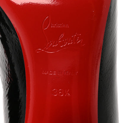 Christian Louboutin Patent Vogue Plexi Telesiege 85 Ankle Boots 38.5 Black Loubi Transparent 9 of 10