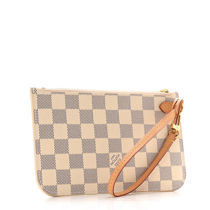 Louis Vuitton Damier Azur Neverfull PM Pochette 3 of 9