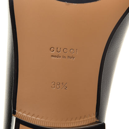 Gucci Goatskin Womens Horsebit Mid-Heel Loafers 38.5 Black 6 of 8