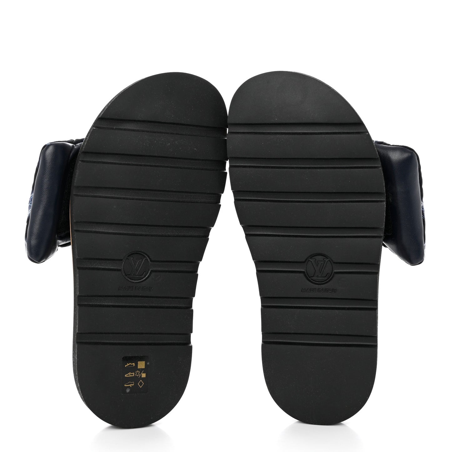 Nylon Monogram Womens Pool Pillow Comfort Mules 40 Navy Blue