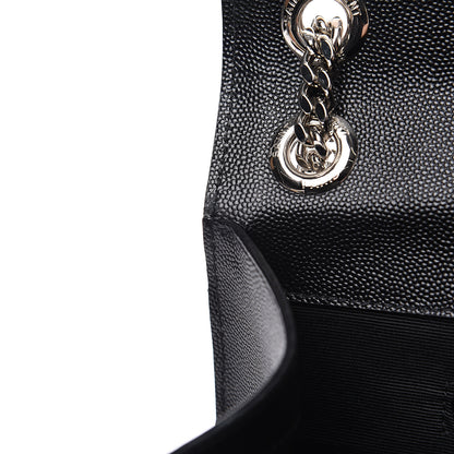 Saint Laurent Grain De Poudre Textured Mixed Matelasse Large Triquilt Monogram Satchel Black 11 of 12