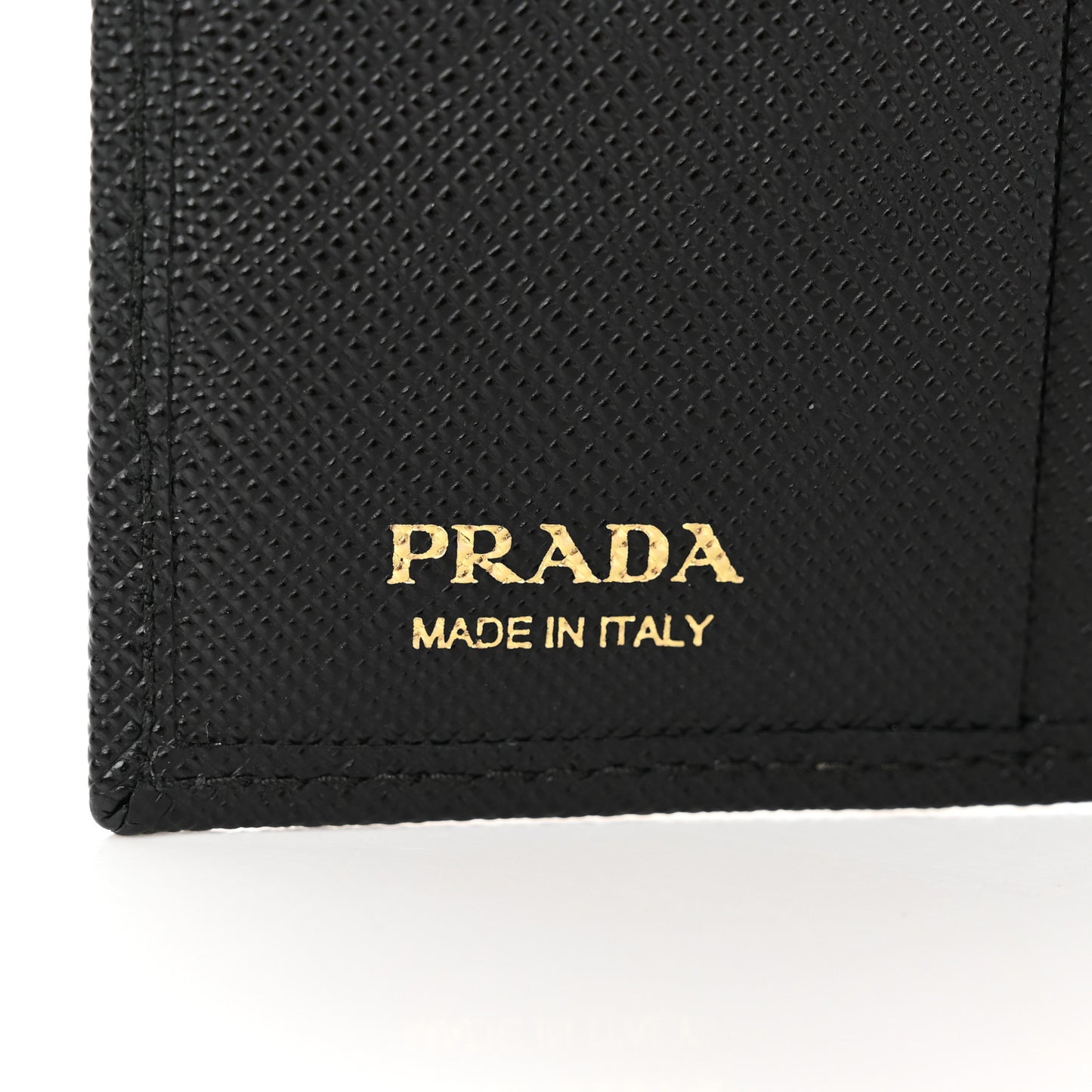 Saffiano Triangle Bi-Fold Wallet Black