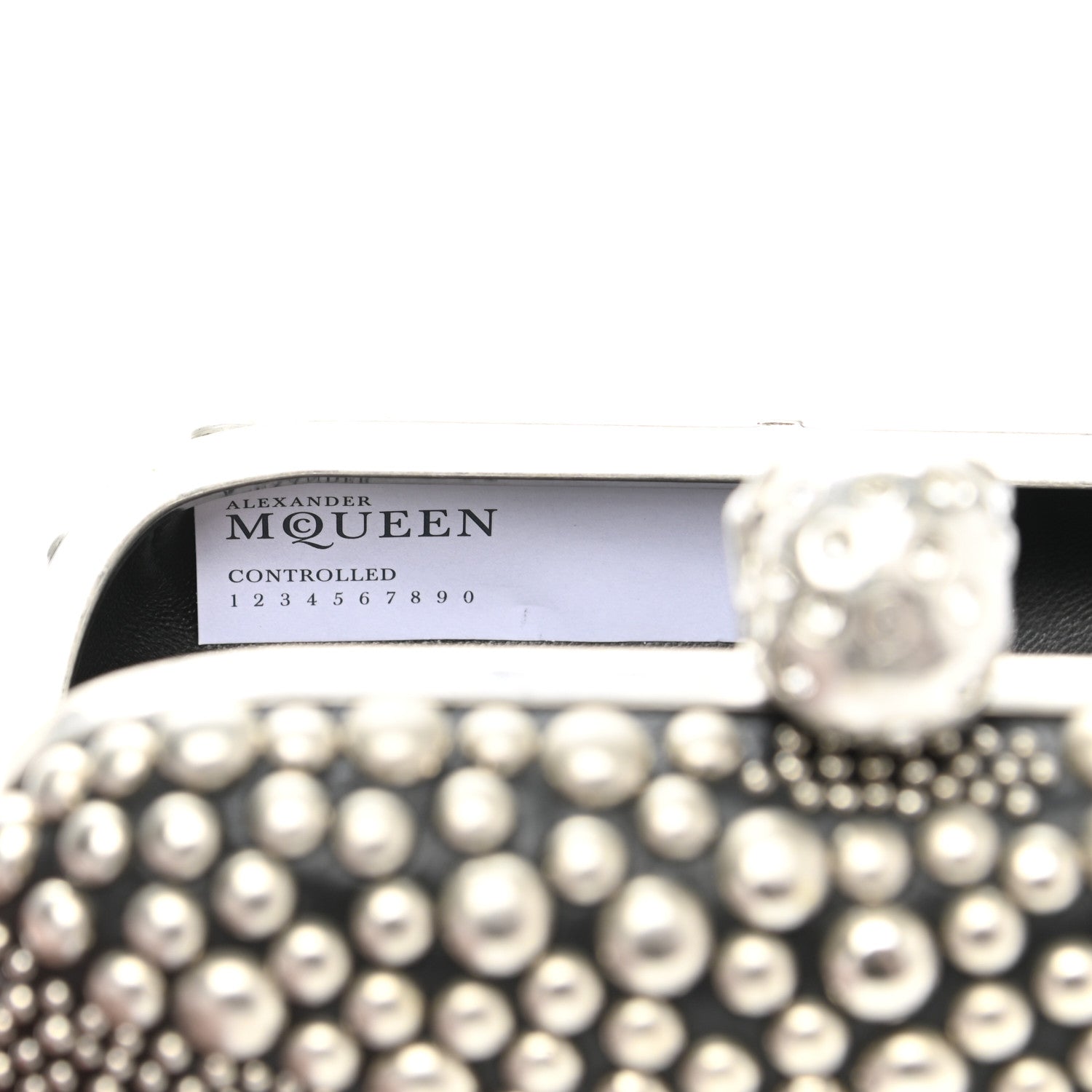 Alexander McQueen Nappa Studded Swish Skull Box Clutch Black 8 of 8
