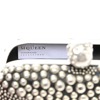 Alexander McQueen Nappa Studded Swish Skull Box Clutch Black 8 of 8