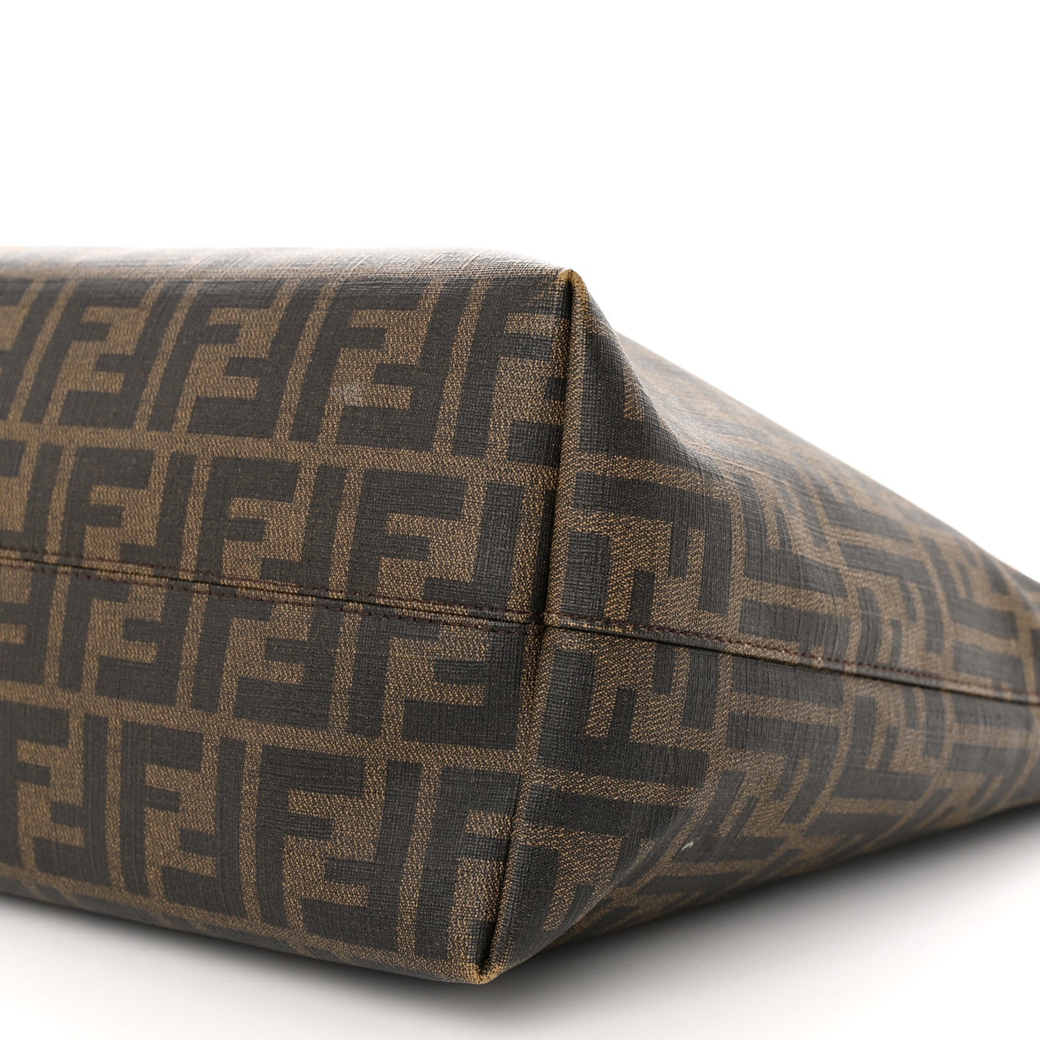 Fendi Zucca Spalmati Patent Baguette Print Medium Roll Tote Tobacco 10 of 12