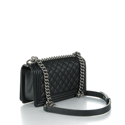 Chanel Caviar Quilted Medium Boy Flap Black 3 of 8
