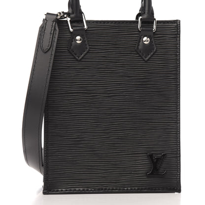 Louis Vuitton Epi Petit Sac Plat Black 9 of 10