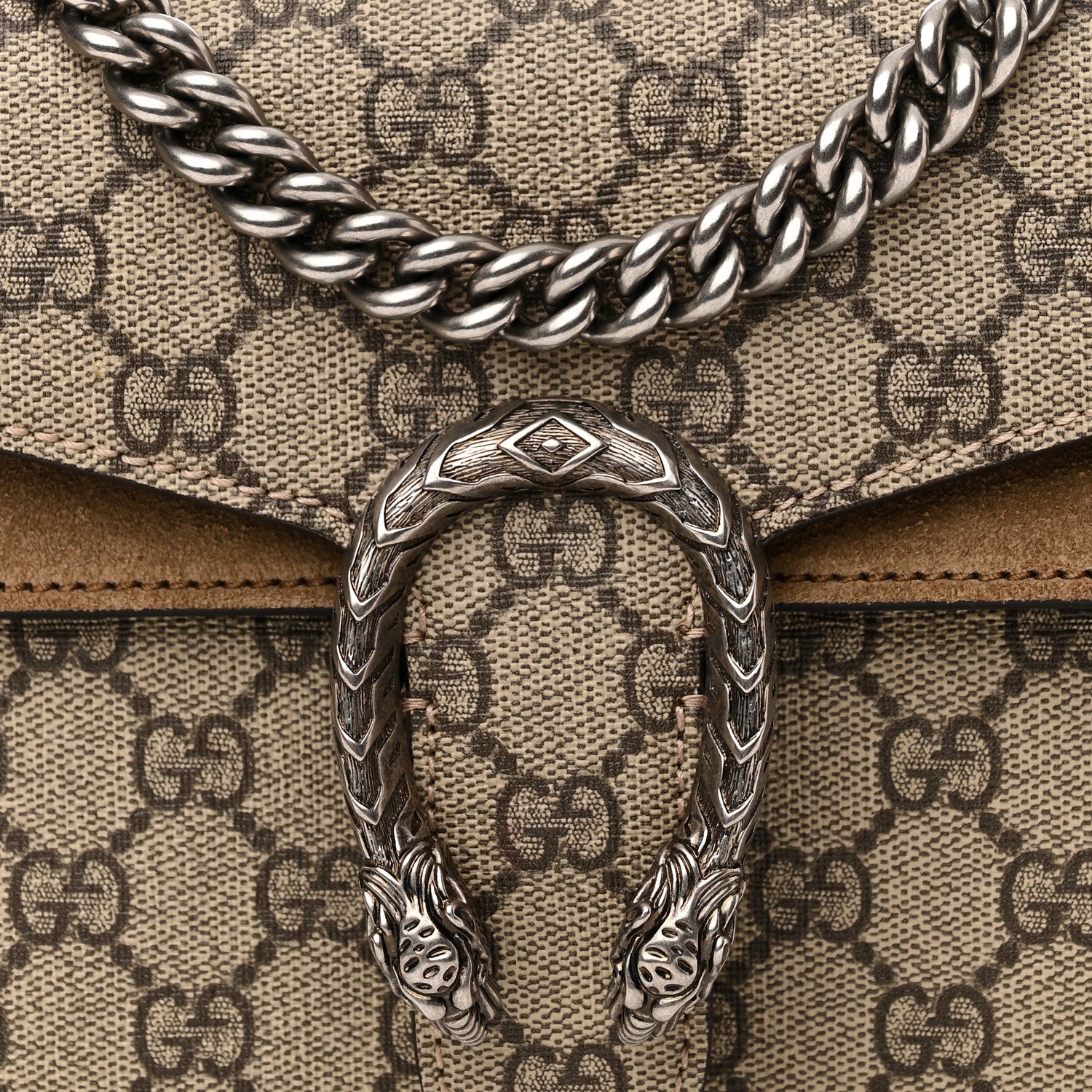 Gucci GG Supreme Monogram Mini Dionysus Shoulder Bag Taupe 8 of 12