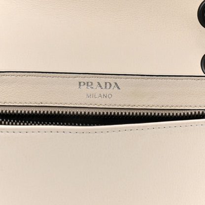 Prada Vitello Studded Crossbody White Black 6 of 9