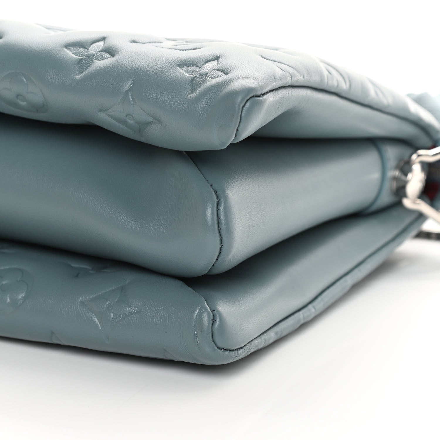 Louis Vuitton Lambskin Embossed Monogram Coussin PM Blue Glacier 11 of 12