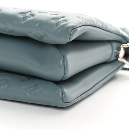Louis Vuitton Lambskin Embossed Monogram Coussin PM Blue Glacier 11 of 12