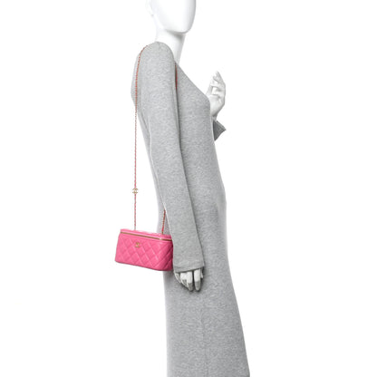 Chanel Lambskin Enamel Quilted Small Coco Hearts Vanity Case With Chain Pink 2 of 11