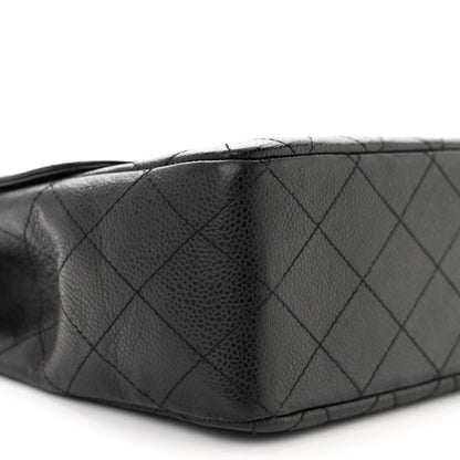Chanel Caviar Quilted Jumbo Single Flap Black 9 of 10
