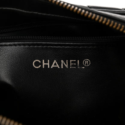 Chanel Lambskin Chevron Quilted Small Camera Case Black 6 of 14