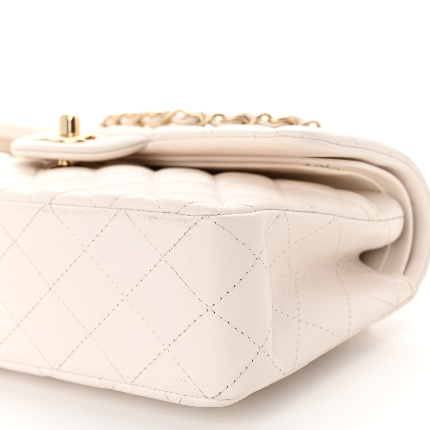 Chanel Caviar Quilted Small Double Flap White 10 of 10
