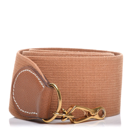 Hermes Toile Courchevel Shoulder Strap Gold 1 of 4