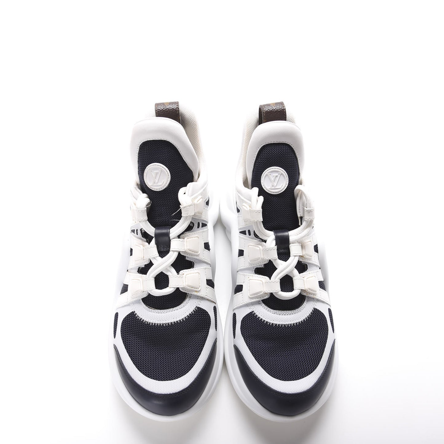 Calfskin Technical Nylon LV Archlight Sneakers 39 Marine