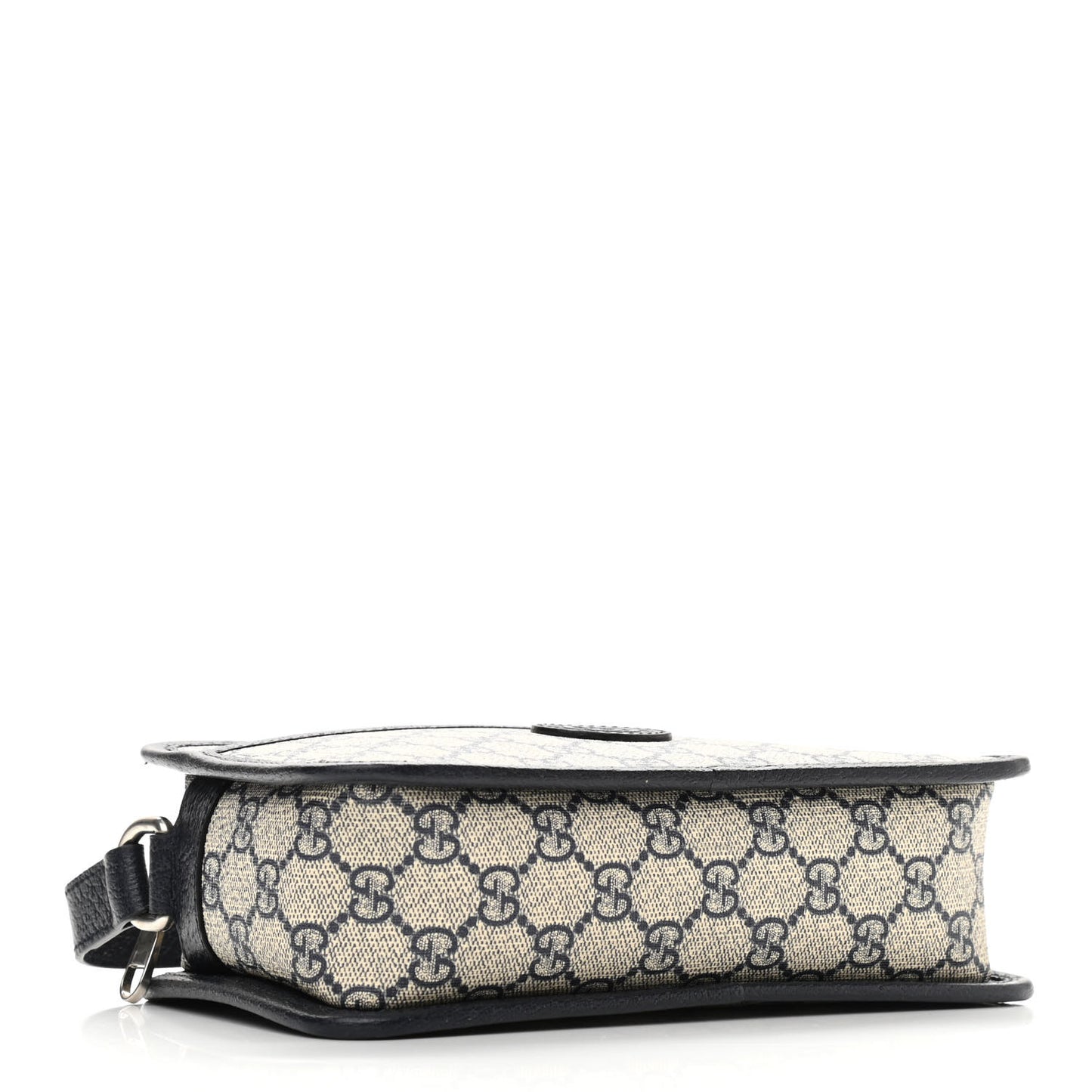 GG Supreme Monogram Textured Dollar Calfskin Mini Retro Interlocking G Shoulder Bag Beige Blue