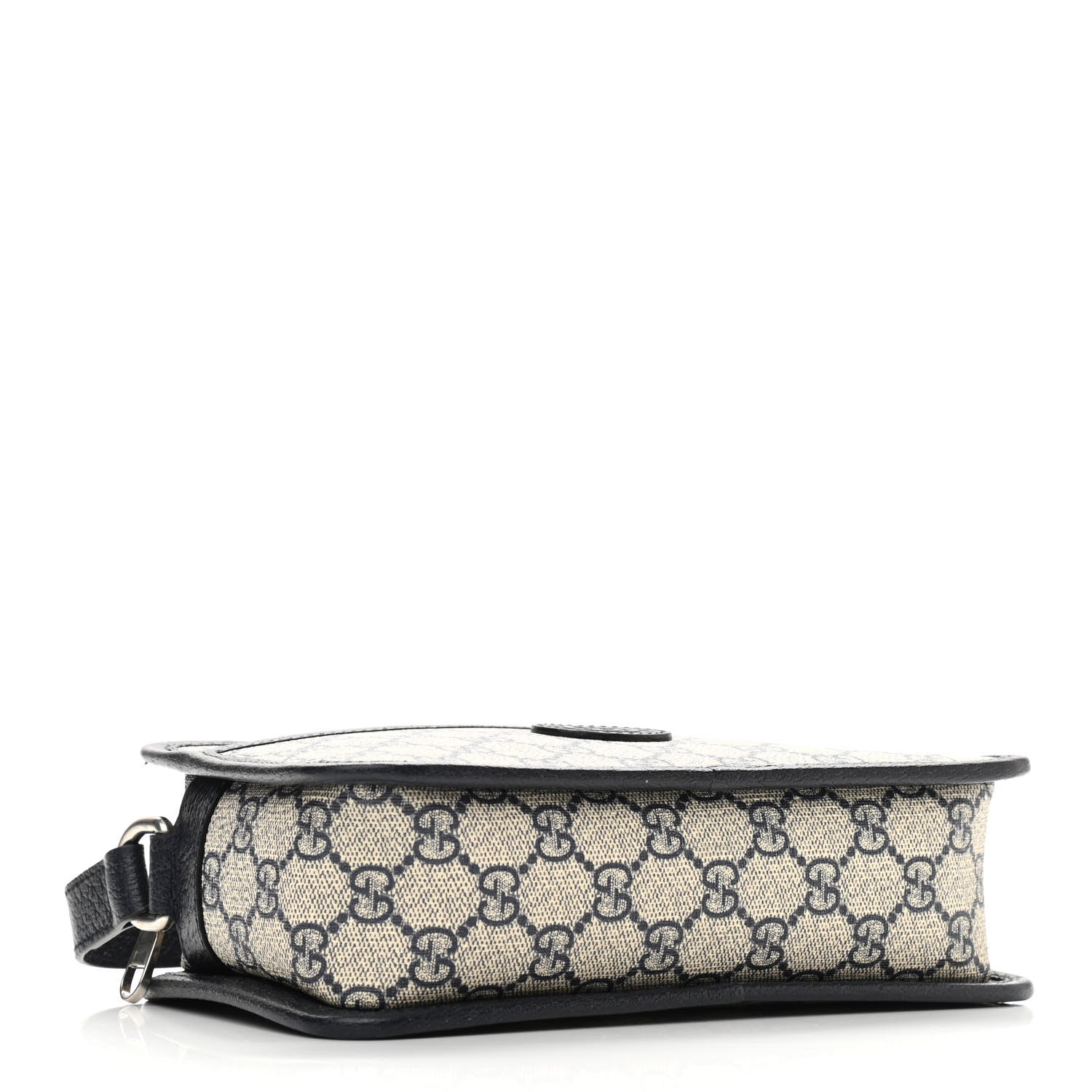 Gucci GG Supreme Monogram Textured Dollar Calfskin Mini Retro Interlocking G Shoulder Bag Beige Blue 3 of 8
