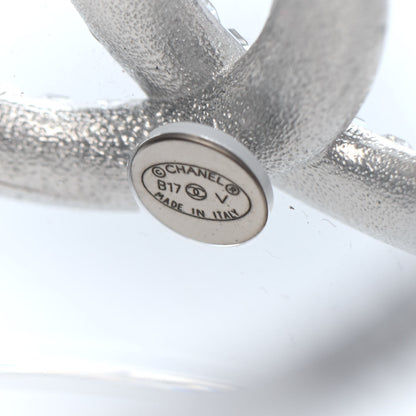 Chanel Lucite Baguette Crystal CC Cuff Transparent Silver 3 of 3