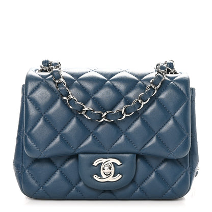 Chanel Lambskin Quilted Mini Square Flap Navy 1 of 11