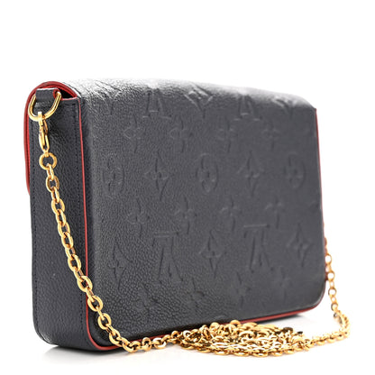 Louis Vuitton Empreinte Pochette Felicie Chain Wallet Marine Rouge 4 of 10