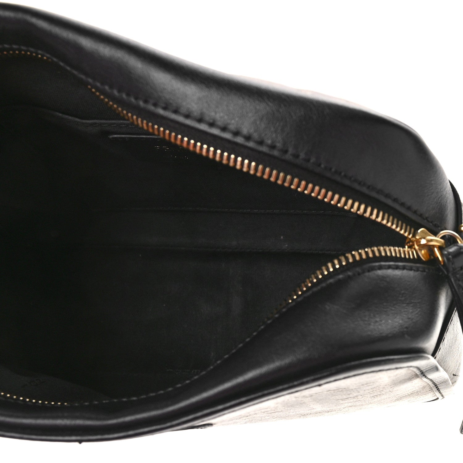 Fendi Glazed Fabric Vitello Century FF 1974 Stamp Patch Camera Case Mogano Panna Black 5 of 8