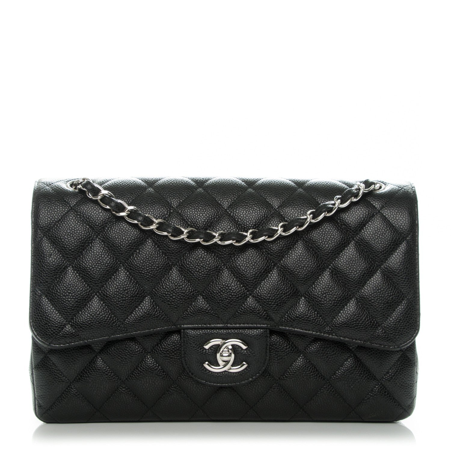 Chanel Caviar Quilted Jumbo Double Flap Black 1 of 9