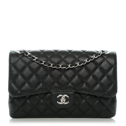 Chanel Caviar Quilted Jumbo Double Flap Black 1 of 9