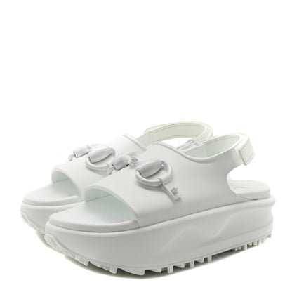 Gucci Soft Rubber Horsebit Touch Womens Strapped Sandals 36 Great White 4 of 10