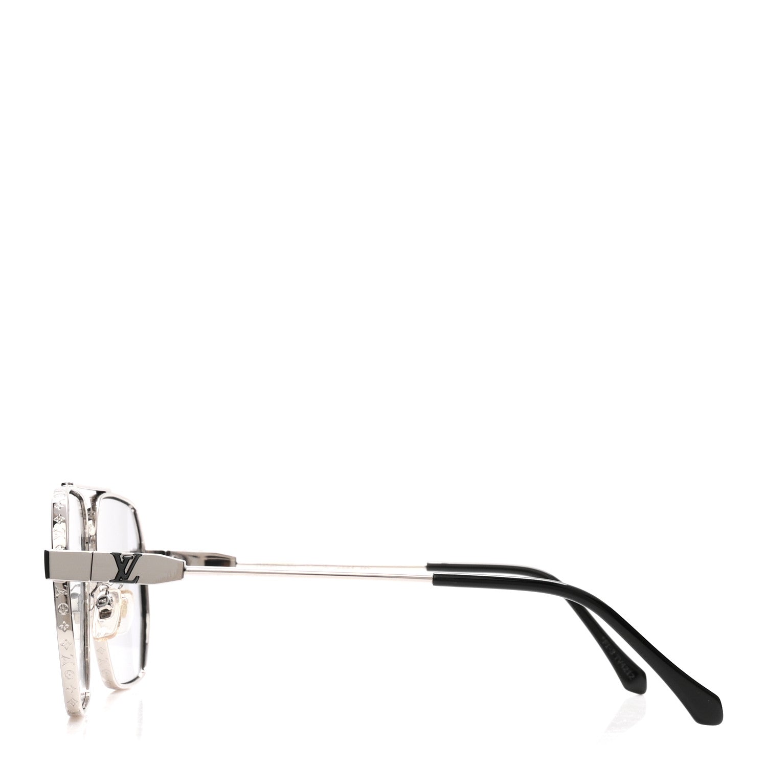 Louis Vuitton Metal LV Monogram Sunglasses Z1834U Silver 4 of 9