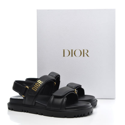 Christian Dior Lambskin Dioract 10mm Sandals 38.5 Black 8 of 8