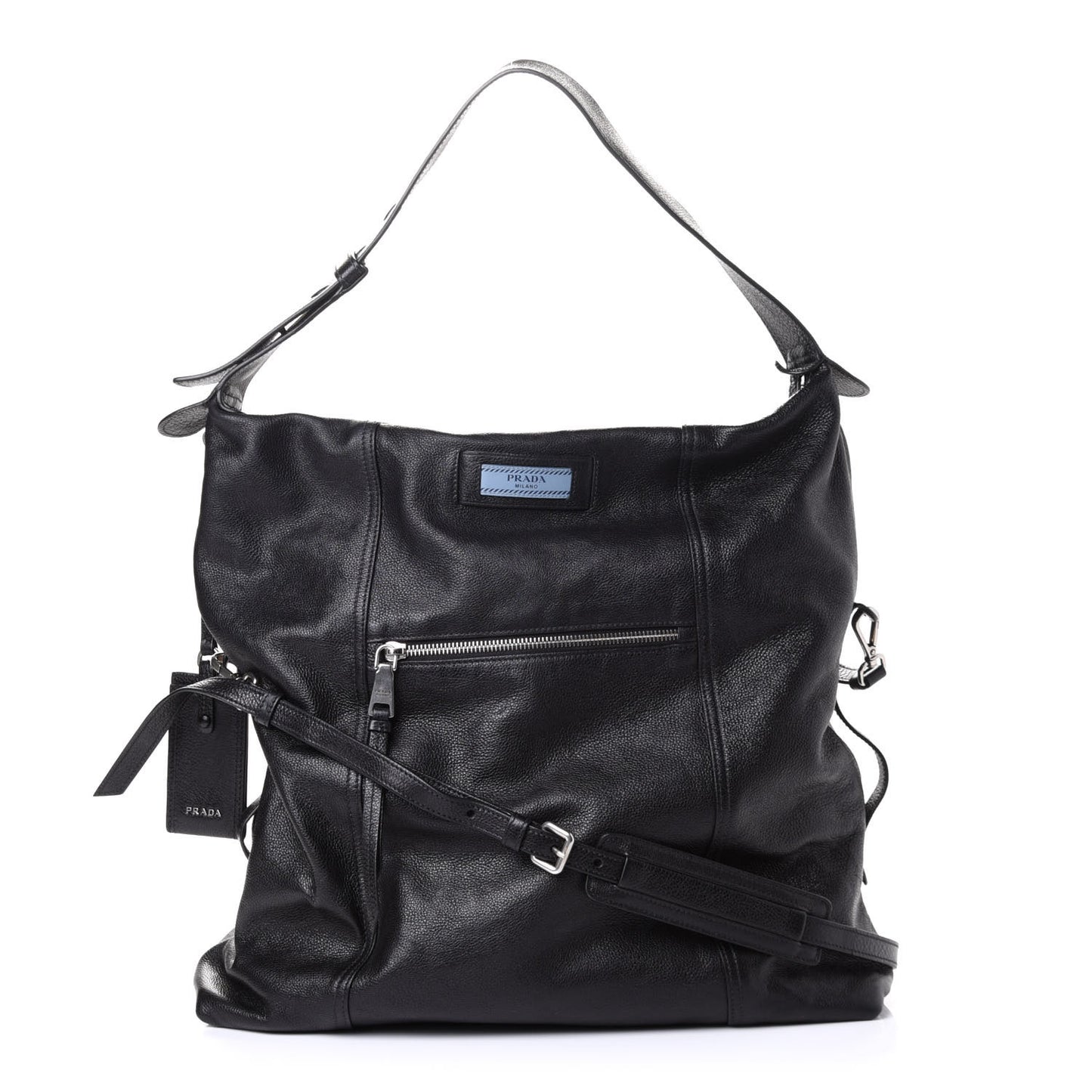 Glace Calfskin Etiquette Hobo Black