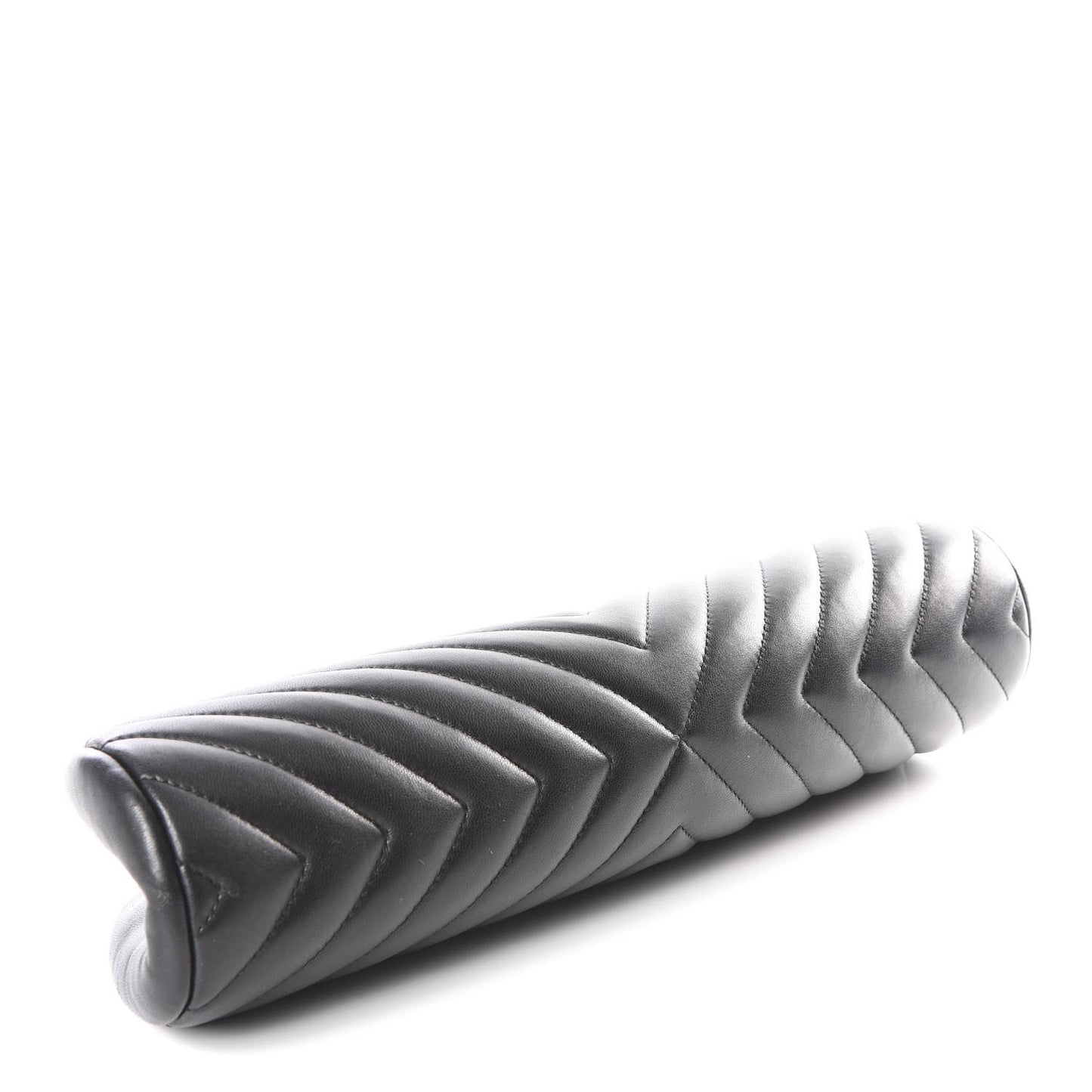Lambskin Chevron Quilted Timeless Clutch Black