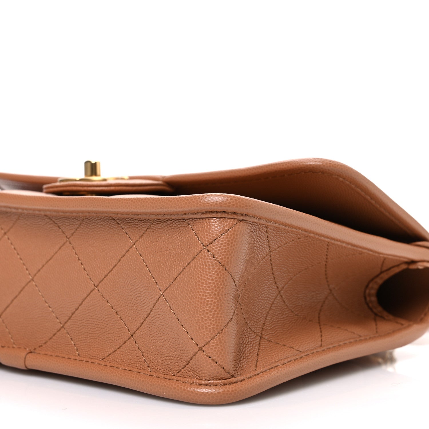 Chanel Caviar Quilted School Memory Top Handle Flap Brown 10 of 10