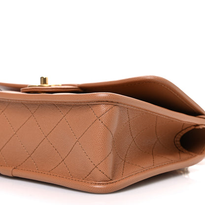 Chanel Caviar Quilted School Memory Top Handle Flap Brown 10 of 10