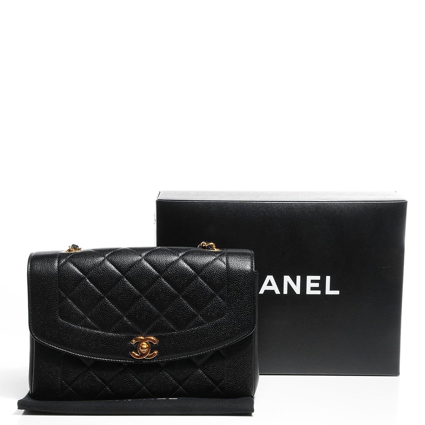 Caviar Quilted Medium Single Flap Black